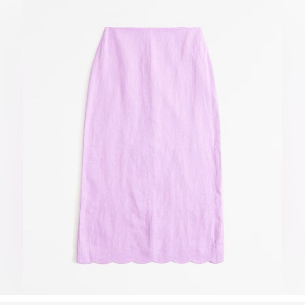 NWT! Abercrombie Lavender Midi Skirt- Med Petite